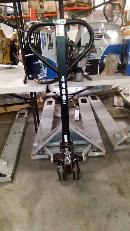 lot 7940 image: Strongway Pallet Jack  4400-Lb. Capacity, 62in.L x 27in.W