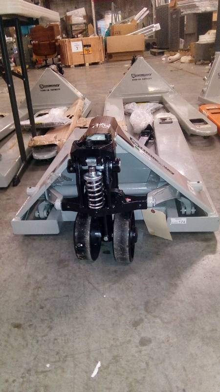 lot 7945 image: Strongway Pallet Jack  4400-Lb. Capacity, 62in.L x 27in.W