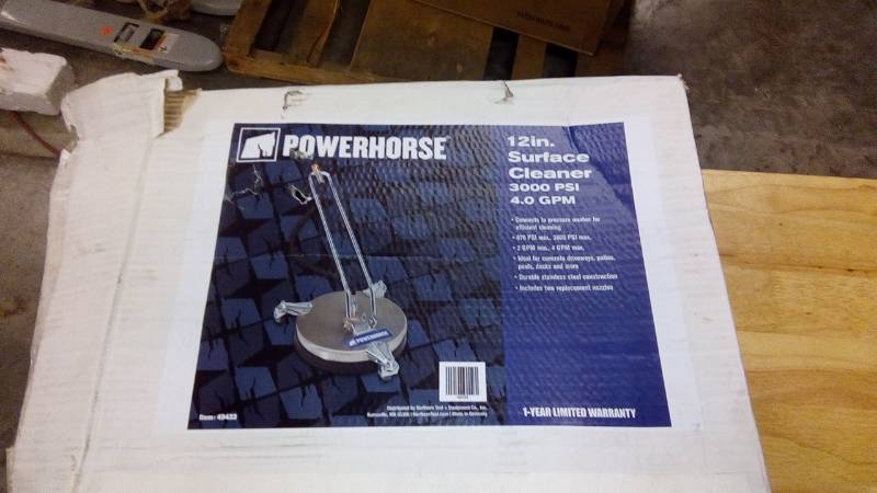 lot 7951 image: Powerhorse Pressure Washer Surface Cleaner  12in. Dia., 3000 PSI, 4.0 GPM