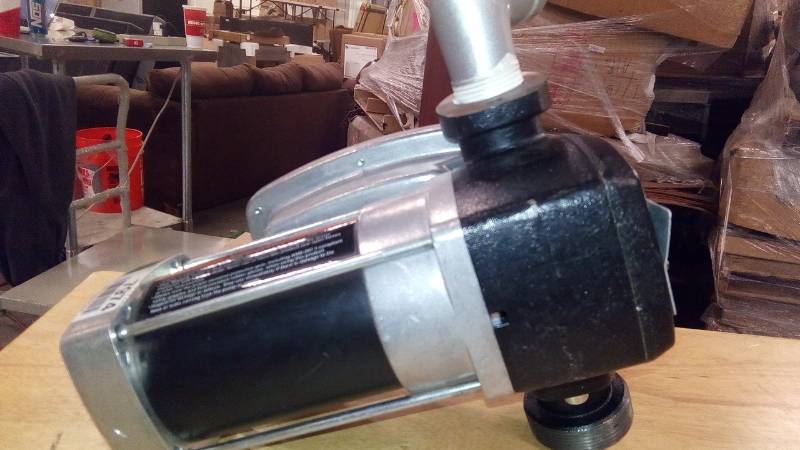 lot 7974 image: Roughneck Heavy-Duty Fuel Transfer Pump  15 GPM, 120 Volt AC, Auto Nozzle, Gasoline Compatible