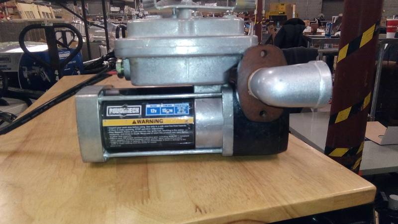 lot 7980 image: Roughneck Heavy-Duty Fuel Transfer Pump  15 GPM, 12 Volt DC, Gasoline Compatible