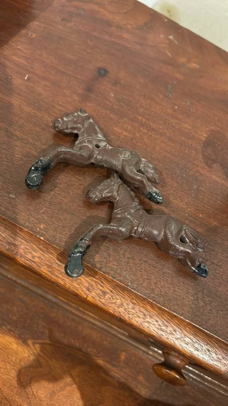 lot 60654 image: Cast Iron Running Horse Figure