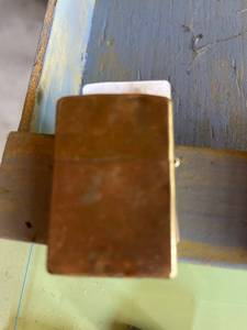 lot 105 image: Pocket Lighter Gold-Tone Hinged Case