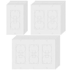 lot 37964 image: Tondiamo 20 Pcs White Wall Insulation Gasket Rectangle Wall Plate Outlet Sealers Foam Replacement Weatherproof Gasket Sealer Energy Saving for Electrical Outlet Plates Switch Covers - Retail $8