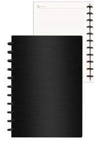lot 27886 image: 11-Disc Disbound Planner with Removable Pages, 180 Pages Spiral Notebook, Poly Cover Discbound Planner for Work, Travel, Note Taking,Black, A4 - Retail $15