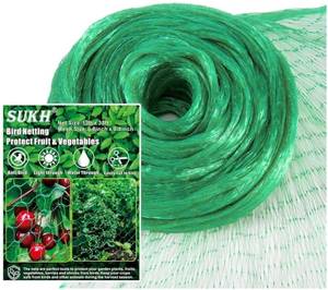 lot 27893 image: Bird Netting for Garden DIMENSIONS UNKNOWN - Sukh Garden Netting Mesh for Garden Protection Bird Fence Plant Netting Chicken Coop Deer Squirrels Poultry Protect Fruit Trees Vegetable