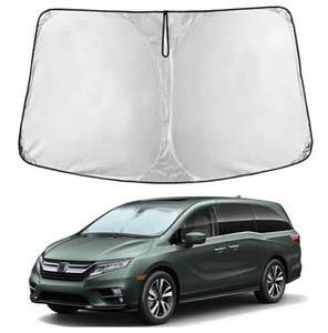 lot 27912 image: Windshield Sun Shade for 2018-2026 Honda Odyssey Accessories LX, EX, EX-L, Touring, Elite Minivan Window Sunshade Sun Visor Protector Foldable Blocks UV Rays Keep Your Car Cooler - Retail $20