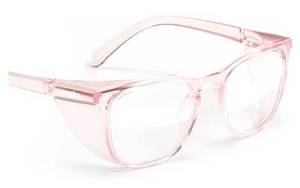lot 27917 image: Square Z87.1 Certified Polycarbonate Safety Glasses, Scratch & Shatter-Proof, Blue-Light & UV Blocking Lens, Top & Side Shields, Anti-Fog Dip Coated, Durable, Protective & Stylish Eyewear - Retail $42