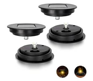 lot 27924 image: Solar Light Replacement Top 4 Pack Used to Replace Broken Solar Lantern Parts It Works with Openings from 2.45 Inches All The Way Up to 3.3 Inches - Retail $10