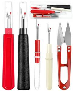 lot 27931 image: Seam Rippers for Sewing �� 2 Big and 2 Small Stitch Remover Tools, Thread Ripper, Embroidery Removal Tool with Thread Snips - Retail $5