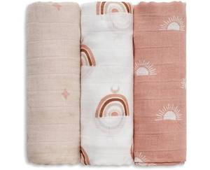 lot 27942 image: BABY Receiving Blanket Boy Cotton Muslin Swaddle Blankets Girl Newborn Squares Breathable & Soft Thin Baby Blankets Cloths Double Absorbent Infant Swaddling Wrap - 3 Pack. - Retail $12