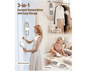 lot 27946 image: Steamer for Clothes, Fast Heat-Up. Includes Heat-Resistant Glove - Retail $90