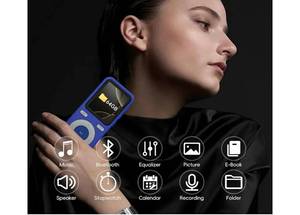 lot 27963 image: 64GB MP3 Player with Bluetooth,Bluetooth Portable HiFi Lossless Sound MP3 Player with Speaker,Voice Recorder. - Retail $30