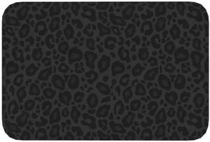lot 27977 image: Black Leopard Print Bath Mat 24x16 Inch Non-Slip Soft Microfiber Bathroom Rugs Washable Bathmat, Carpet Rug Entryway Cheetah Decor for Tub Shower Room Floor - Retail $15