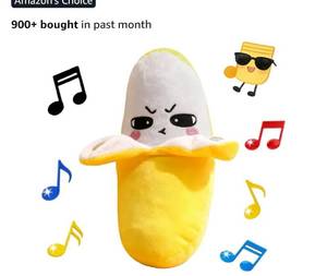 lot 27990 image: Baby Musical Sensory Toy,nteractive Musical Plush Toy with Sounds��Sensory Activity Learning Educational Kid Toy,Fun Christmas and Birthday Gifts Suitable for Multiplayer interaction (Yellow Banana) - Retail $21
