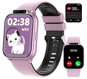 lot 28026 image: Kids Waterproof Smart Watch Girls with Fitness Tracker Sports Activity Pedometer Heartrate SpO2 Stress Monitor Flashlight APP HD Touch Screen Camera Games Music for 4-13 Year Old Girls Gifts for Kids - Retail $30
