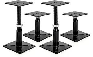 lot 28031 image: 4 Pack Adjustable Support Jacks for Floor, Heavy Duty Screw Jacks House Jack Stand, Floor Joist Jacks Post 4 to 7 for Level and Lift Supports, Floor Straightener, Deck Foundation - Retail $27