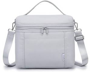 lot 28038 image: Natural Organic Lifestyle Insulated Lunch Bags for Women Cooler Bag Lightweight Nylon Waterproof Lunch Box For Work. - Retail $25