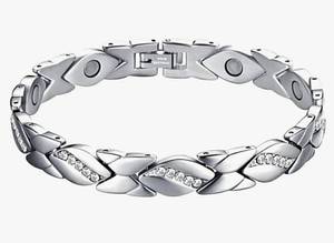 lot 28048 image: Bracelets for Women,Lucky Clover Flower Leaf Heart Bracelet,Alloy Plating Crystal Valentines Day Jewelry Gift - Retail $10