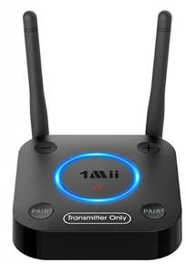 lot 28059 image: 1Mii B06TX Bluetooth 5.3 Transmitter for TV to Wireless HeadphoneSpeaker, Bluetooth Adapter for TV wVolume Control, AUXRCAOpticalCoaxial Audio Inputs, Plug n Play, aptX Low Latency & HD. - Retail $40