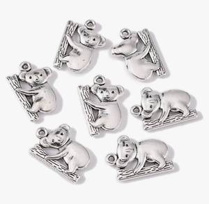 lot 28064 image: Mega Pet 10Pcs Tibetan Style Animal Pendants Antique Silver Alloy Charms Animal Theme Metal Charms for DIY Necklaces Earrings Key Chains Jewelry Making - Retail $7