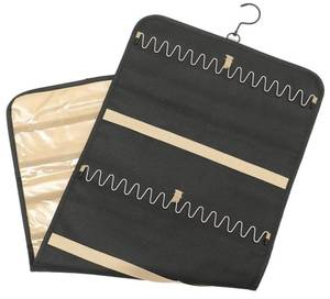 lot 28068 image: Hanging Jewelry Organizer Bag Large Capacity Jewelry Storage for Women Earring Necklaces Bracelets Ring Holder - Retail $22