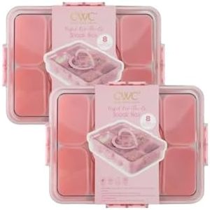 lot 7 image: COOK WITH COLOR Snack Box with Lid - Pink, 8-Compartment Pack of 1