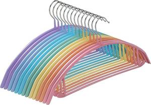 lot 8 image: MOPALL 14-Pack Non-Slip PVC Coated Metal Hangers, 16.5-Inch Wide