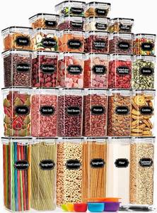 lot 19 image: PRAKI 30 Pack Airtight Food Storage Containers with Lids