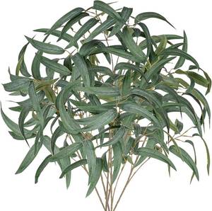lot 22 image: Briful Artificial Eucalyptus Willow Branches 33 Tall - 6 Stems