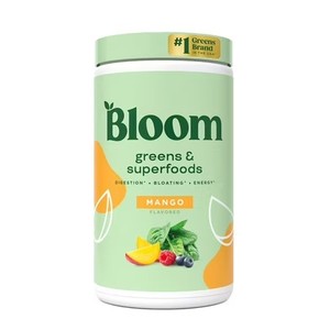 lot 80 image: Bloom Nutrition Greens & Superfoods Powder, Mango, 25 Servings