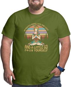 lot 91 image: Im Mostly Peace Love Light Mens Big Size Cotton Short Sleeve Tee unisex 3X
