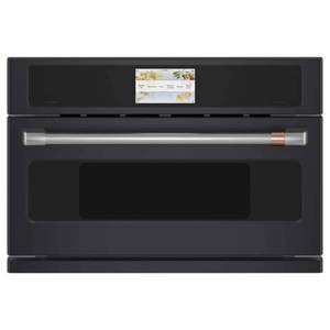 Cafe - 30" Built-In Single Electric Convection Wall Oven with 120V Advantium Technology, Customizable - Matte Black - Retail: $3,399