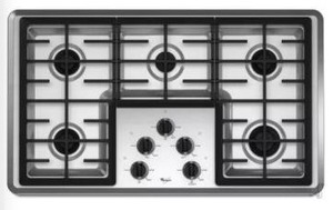 lot 60982 image: Whirlpool - 36 Built-in Gas Cooktop - Stainless-steel - Retail $599