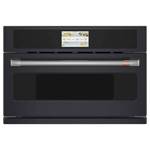 Cafe - 30" Built-In Single Electric Five In One Wall Oven with 120V Advantium Technology, Customizable - Matte Black - Retail: $3,399