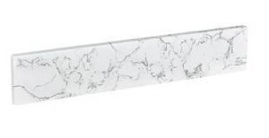lot 16978 image: Alaski 21.25 in. W Cultured Marble Vanity Sidesplash in Arabescato White