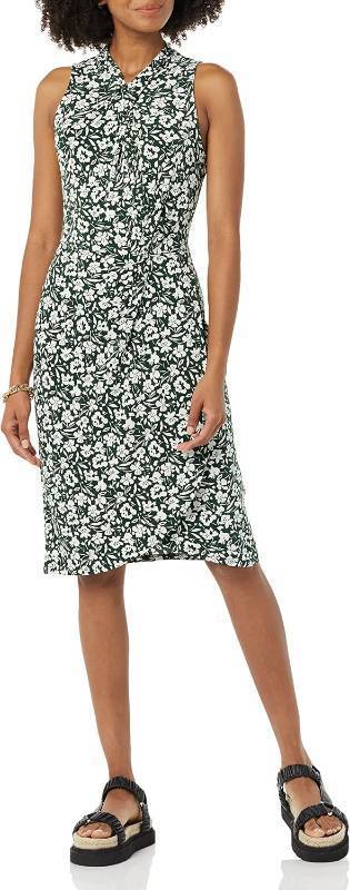 lot 65522 image: Amazon Essentials Womens Sleeveless Faux Wrap Dress with Crossover Twist Neck