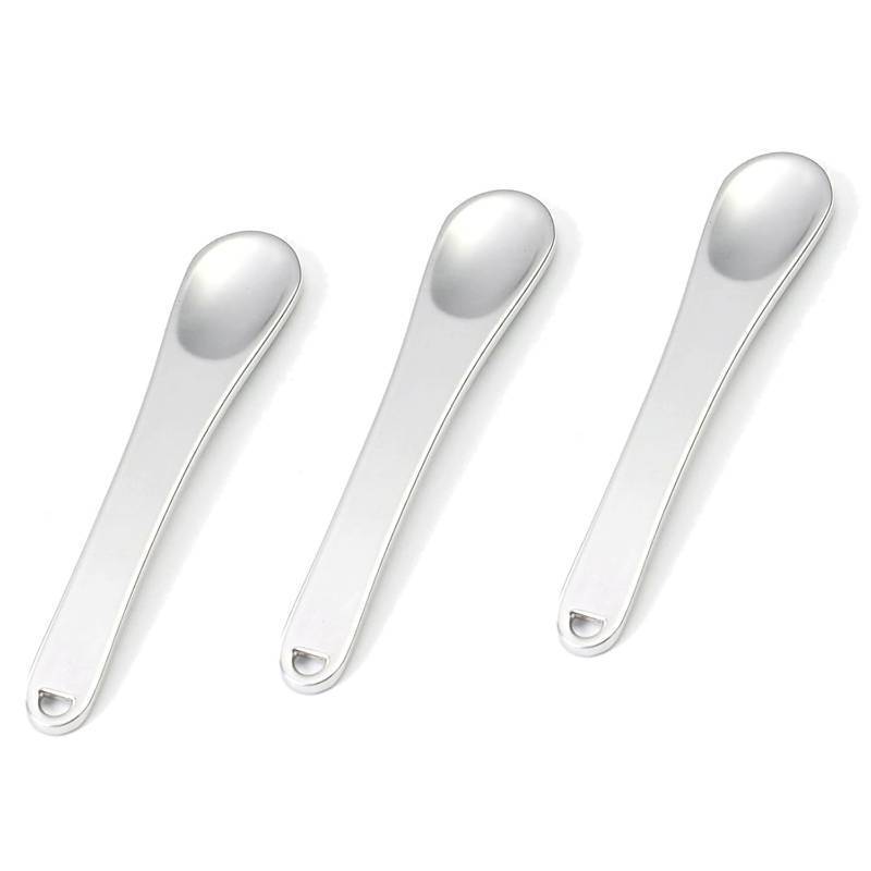 lot 65566 image: 3PCS Metal Makeup Spatulas, Face Mask Applicator Tool, Face Spoon for Skincare Cosmetic product, Silver Cream Scoop Tool for Beauty Cosmetics Accessories