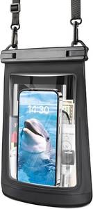 lot 65618 image: Waterproof Phone Pouch for iPhone 16 15 14 11 Pro Max & Galaxy S24 S21 - Floating Large Capacity Dry Bag Stores Sunscreen, Sunglasses - Oversized Waterproof Bag for Beach, Swimming, Kayaking