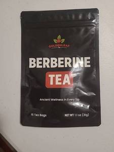 lot 65649 image: Golden Leaf Berberine Tea 15 Tea Bags for Wellness Turmeric Cinnamon Ginger