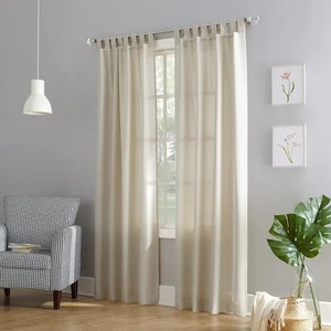 lot 65725 image: No. 918 Trevor - Pair of semi-sheer curtain panels with a mottled texture, 80 x 84 inches, off-white