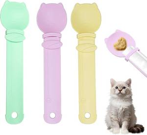 lot 65753 image: 3PCS Cat Strip Feeder, Cats Stripe Squeeze Spoon, Multifunctional Lickable Treat Feeding Dispenser for Cat Liquid Snack and Wet Food