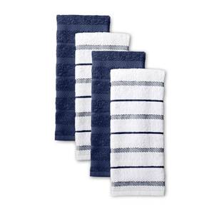 lot 2717 image: KitchenAid Albany Kitchen Towel 4-Pack Set, Blue WillowWhite, 16x26