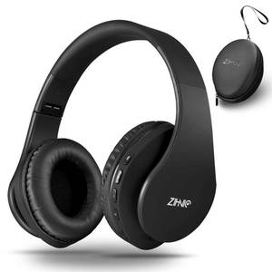 lot 2727 image: ZIHNIC Bluetooth Headphones Over-Ear, Foldable Wireless and Wired Stereo Headset Micro SDTF, FM for Cell Phone,PC,Soft Earmuffs &Light Weight for Prolonged Wearing (Black)