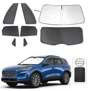 lot 2731 image: 8PCS Windshield Sun Shade Custom Fit for 2020-2024 2025 2026 Ford Escape S, SE, SE Sport Hybrid, SEL, Titanium Accessories Foldable Sunshade Side Rear Window Shade Cover Full Set Privacy Protection