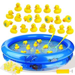 lot 2748 image: Duck Matching Game Toys for Kids - 20 Plastic Ducks with Numbers,34 x 7 Kiddie Pool  Storage Bag, 2 Nets - Fun Memory Games - Water Outdoor Game for Children,Preschoolers,Birthday Party Carnival