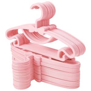 lot 2752 image: Ovveroche 100 Pack Pink Baby Hangers Plastic Baby Nursery Closet Hangers Non-Slip Laundry Infant Hanger for Newborn Toddler Clothes,Ultra-Thin