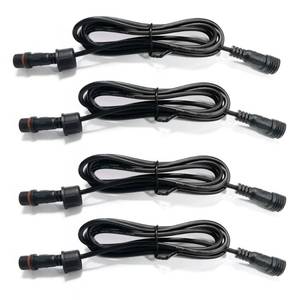 lot 2754 image: UWDESY 4Pcs 60IN 5FT 4Pin RGB Waterproof Extension Cable Wire Cord Set - Multi-Color Neon Accent LED Underglow Rock Light Boat Drain Plug Underwater Light