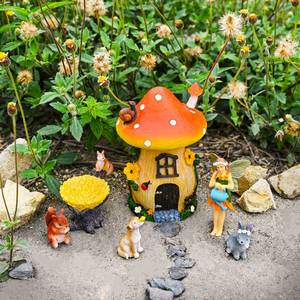 lot 2768 image: Sparkle Race Fairy Garden Accessories Kit with Miniature Figurines, Fairy Village Kit for Kids, Gnomes Garden Decorations, Outdoor & Indoor Ornaments