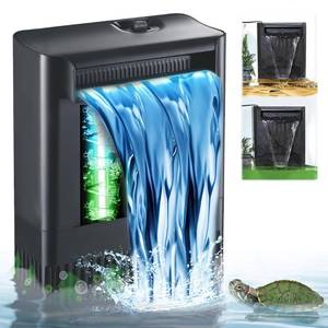 lot 2791 image: Turtle Tank Filter w U-V Light for Large 40-150 Gal Tank 4-Stage Flow Adjustable Low Water Level Internal Deodorization Green Clean Machine Killing Cloudy Saltwater Freshwater Aquarium Crystal Clear